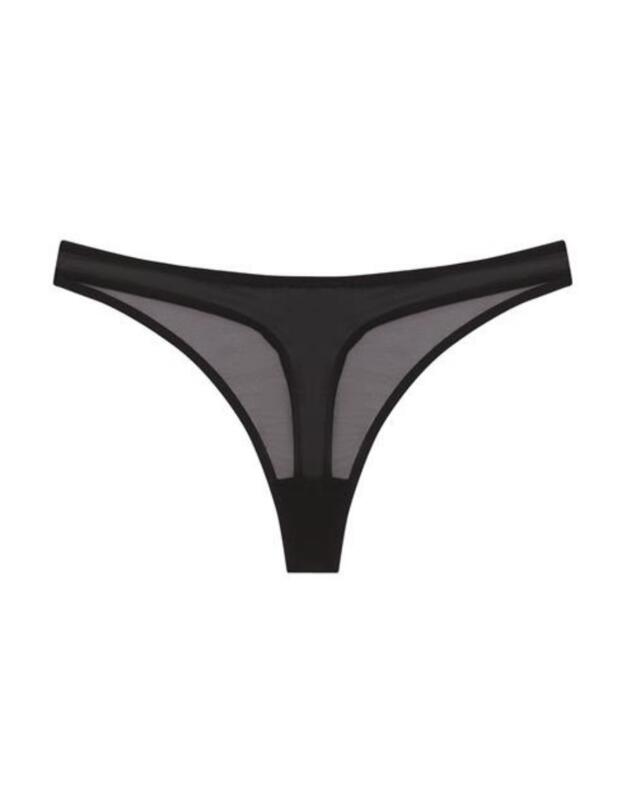 Playful Promises Greta Fishnet Thong With Suspender Black 