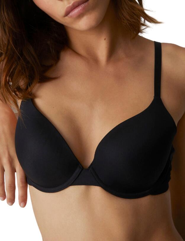 Simone Perele Essentiel Padded Plunge Bra Black 