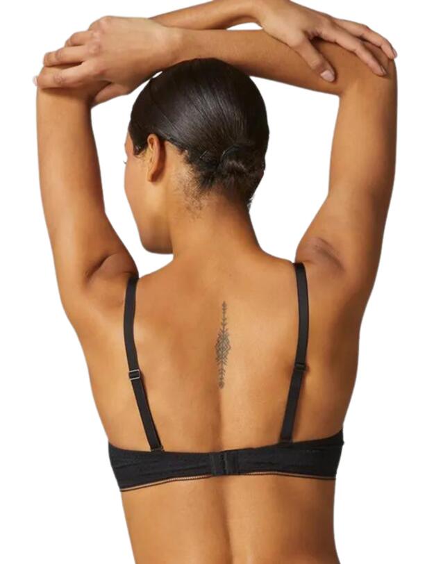 Simone Perele Bloom Triangle Push Up Bra Black