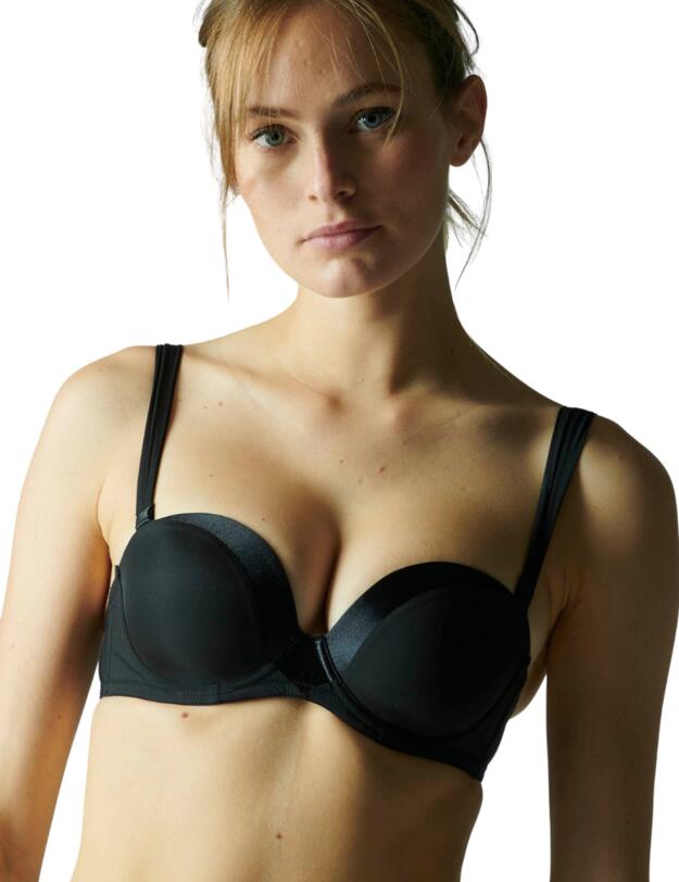 Simone Perele Neon Strapless Plunge Bra Black
