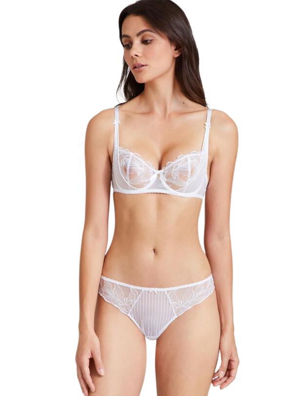 Aubade Fleur De Tattoo Half-Cup Bra Blanc