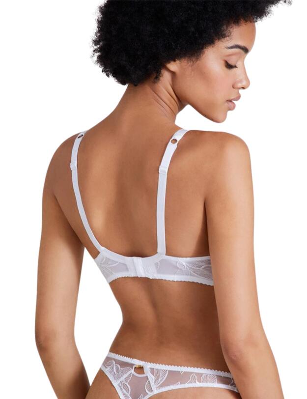  Aubade Fleur De Tattoo Comfort Half-Cup Bra Blanc