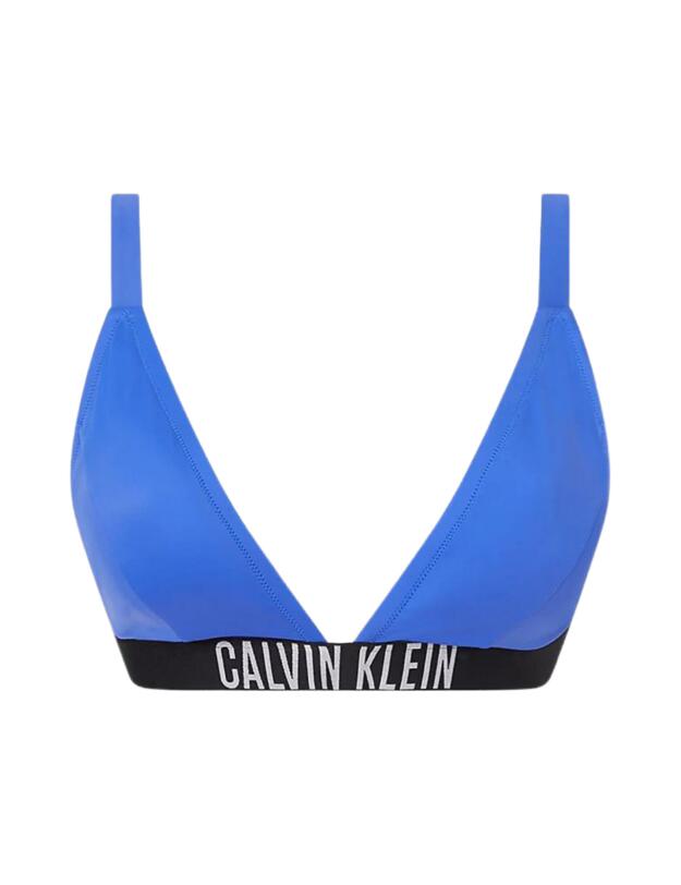 Calvin Klein Intense Power Triangle Bikini Top Plus Size Wild Bluebell