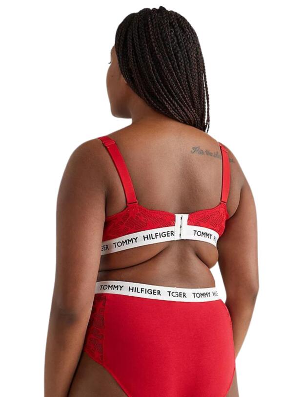 Tommy Hilfiger Tommy 85 Star Lace Curve Triangle Bra Primary Red