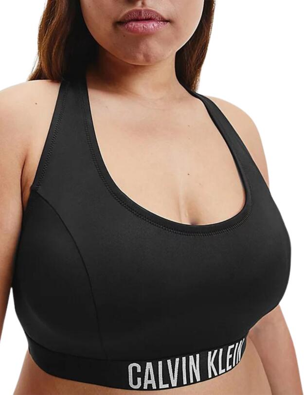 Calvin Klein Intense Power Bralette Bikini Top Plus Size PVH Black