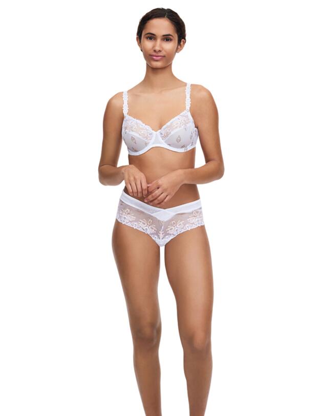 Chantelle Champs Elysées 3 Section Bra White/Brown