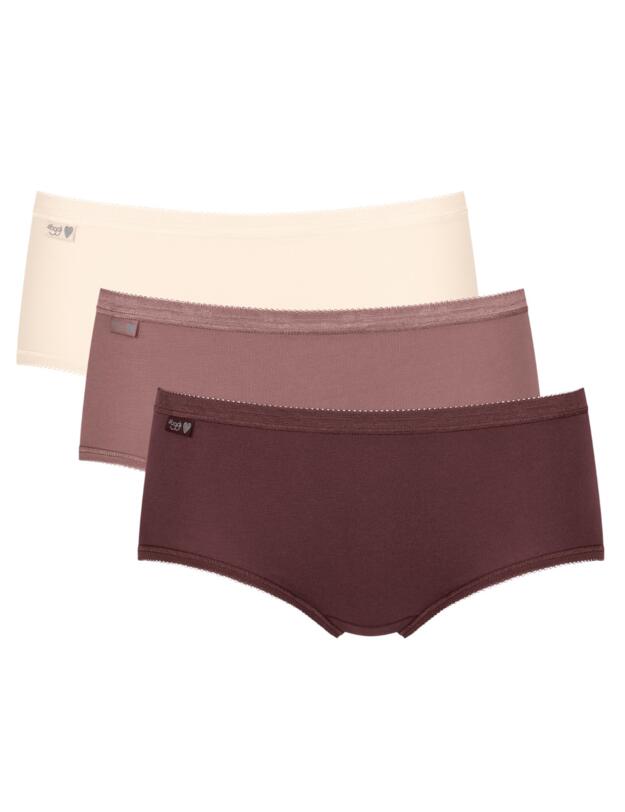  Sloggi Basic+ Midi Briefs 3 Pack Brown/Light Combination