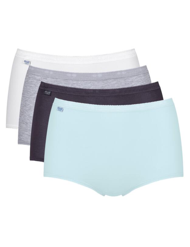Sloggi Basic+ Maxi Briefs 4 Pack Turquoise/Dark Combination