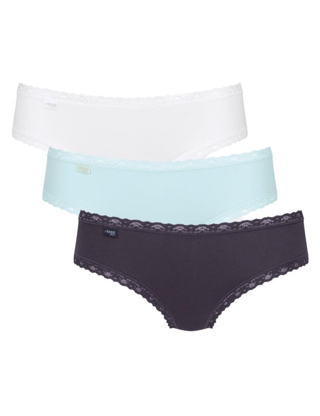 Sloggi 24/7 Weekend Hipster Briefs 3 Pack Blue/White/Navy