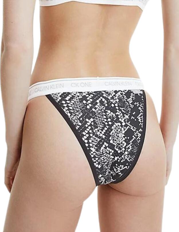 Calvin Klein CK One Cotton Brazilian Brief Rattlesnake Print_Black