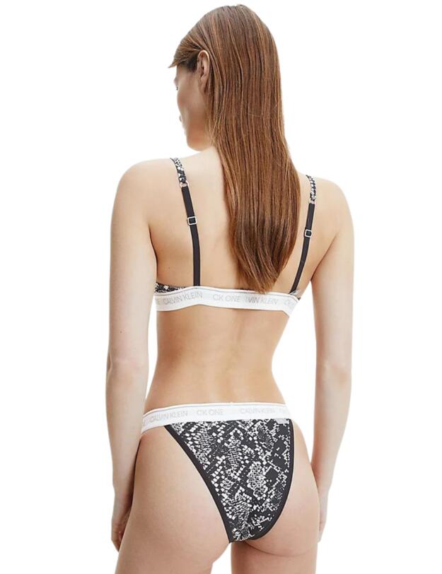 Calvin Klein CK One Cotton Brazilian Brief Rattlesnake Print_Black