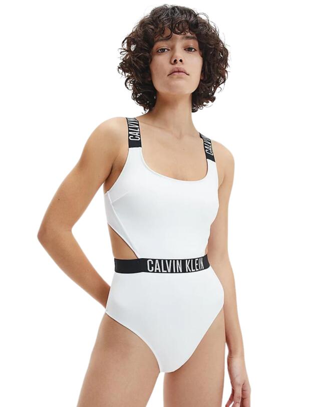 Calvin Klein Intense Power One Piece Swimsuit PVH Classic White 