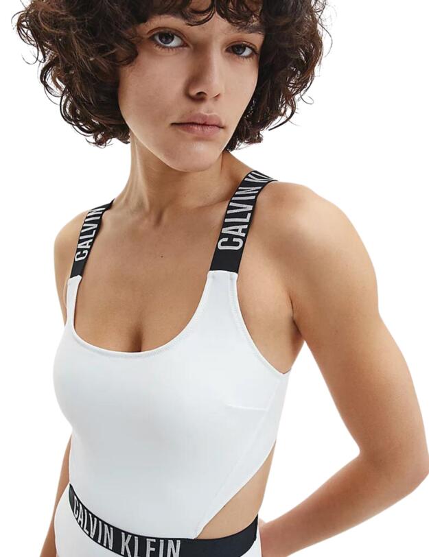 Calvin Klein Intense Power One Piece Swimsuit PVH Classic White 