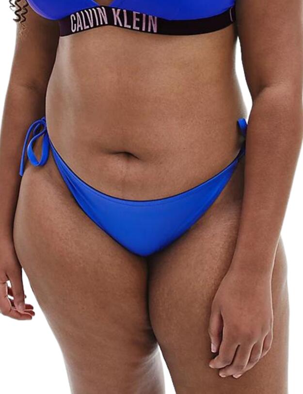 Calvin Klein Intense Power Side Tie Bikini Brief Plus Size Wild Bluebell 
