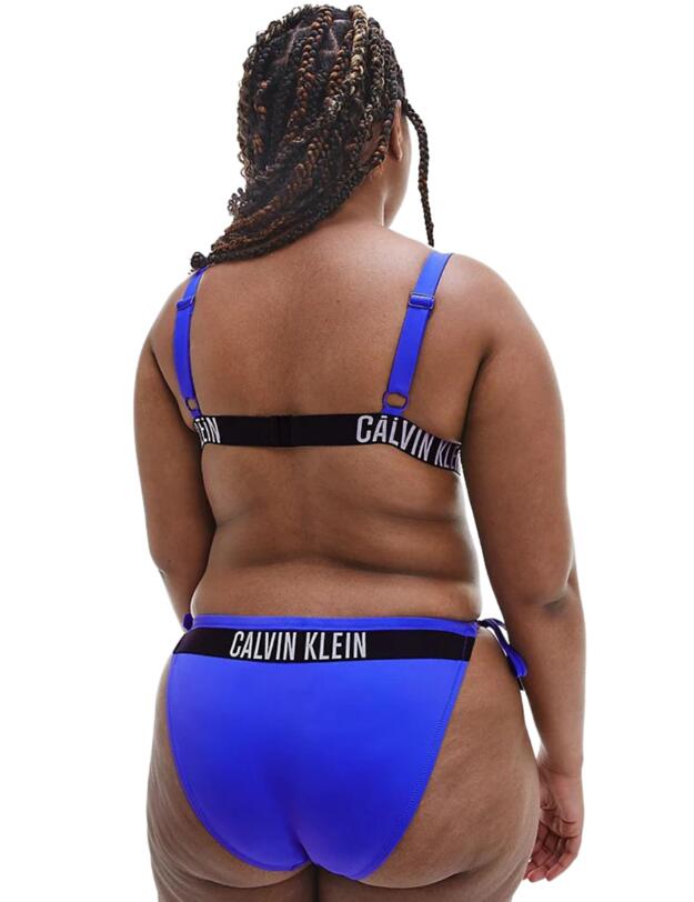 Calvin Klein Intense Power Side Tie Bikini Brief Plus Size Wild Bluebell 