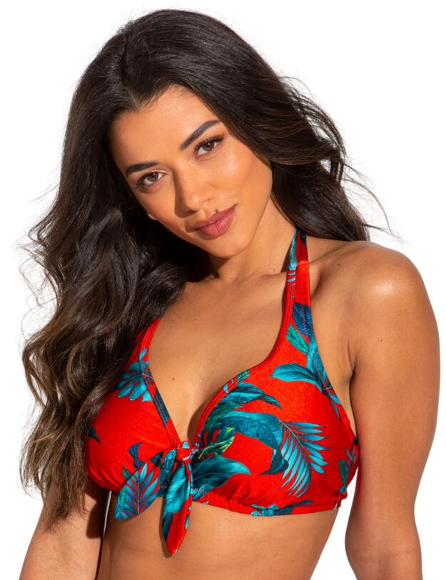 Pour Moi Paradiso Triangle Bikini Top Red 