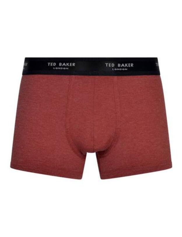 Ted Baker Mens Trunks 3 Pack Heather Grey/Black/Burnt Henna