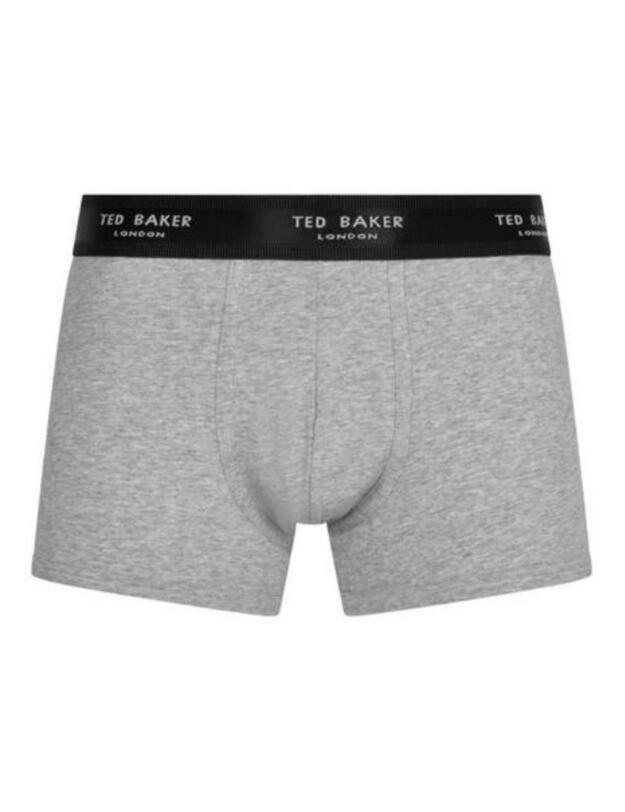 Ted Baker Mens Trunks 3 Pack Heather Grey/Black/Burnt Henna