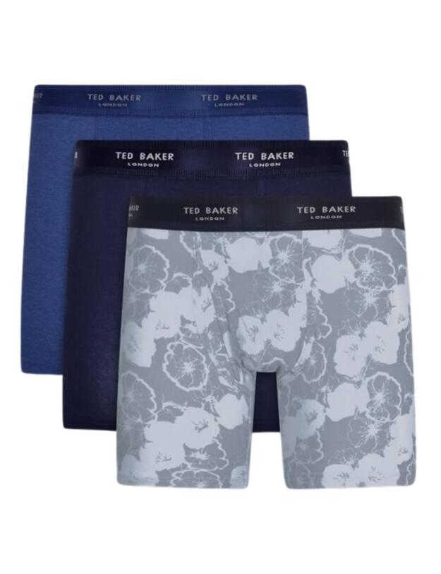 Ted Baker Men Boxer Briefs 3 Pack Sodalite Blue/Navy/Blue Fog Mowa