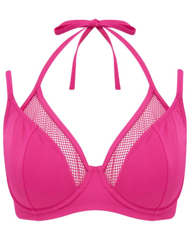 Pour Moi Glamazon Underwired Double Strap Bikini Top Hot Pink