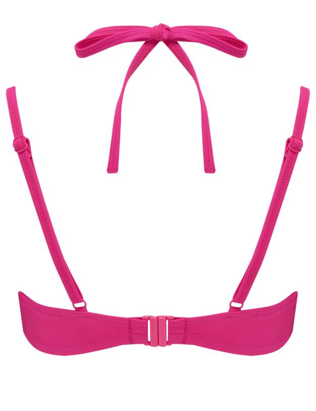 Pour Moi Glamazon Underwired Double Strap Bikini Top Hot Pink
