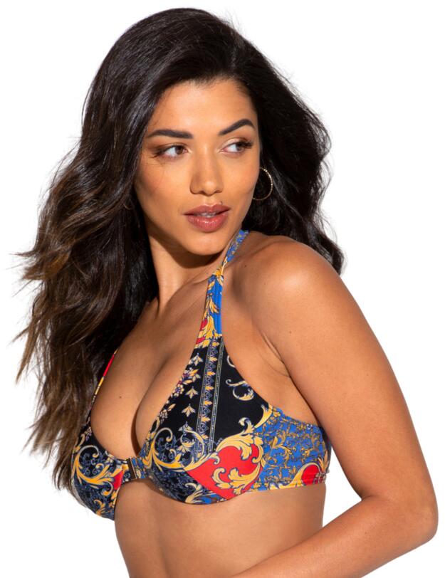 Pour Moi Riviera Front Fastening Bikini Top Multi