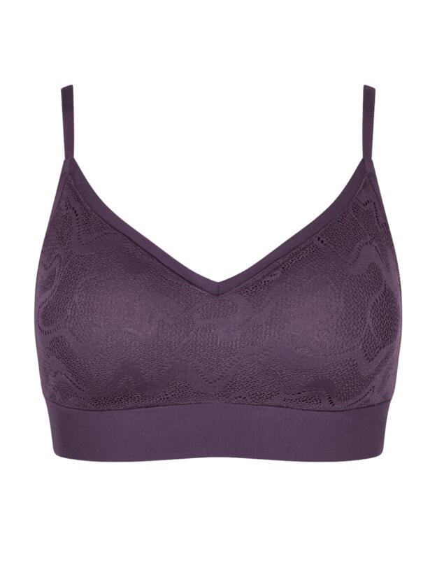  Sloggi Go Allround Lace Padded Bralette Plum
