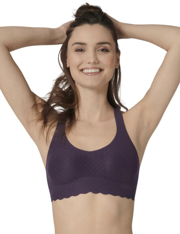 Sloggi Zero Feel Lace Bralette Top Blackcurrant Juice 