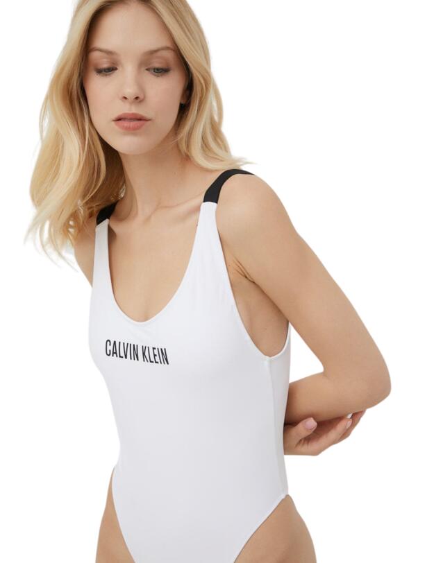 Calvin Klein Intense Power One Piece Swimsuit PVH Classic White