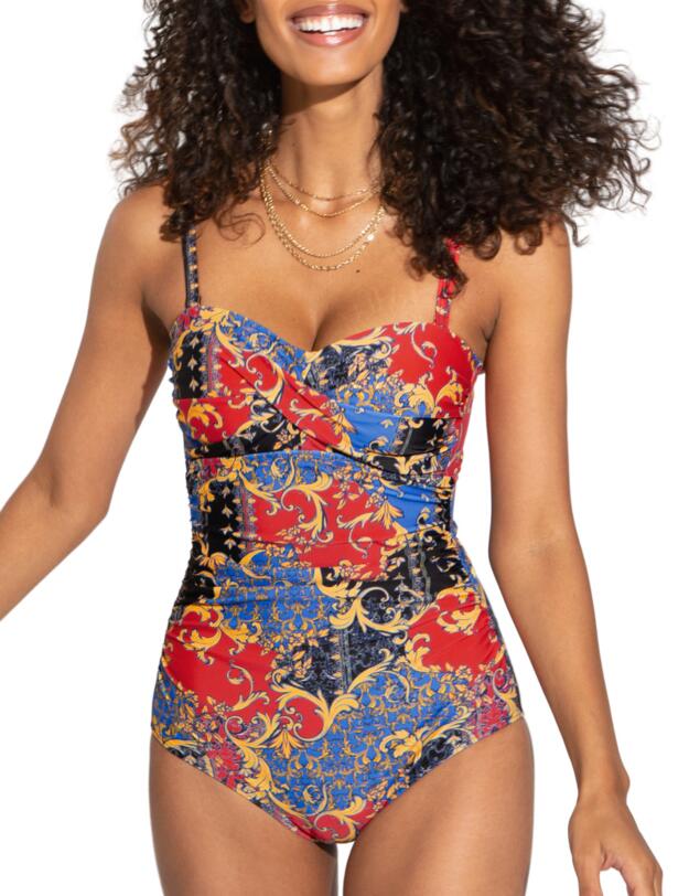 Pour Moi Riviera Strapless Control Swimsuit Multi