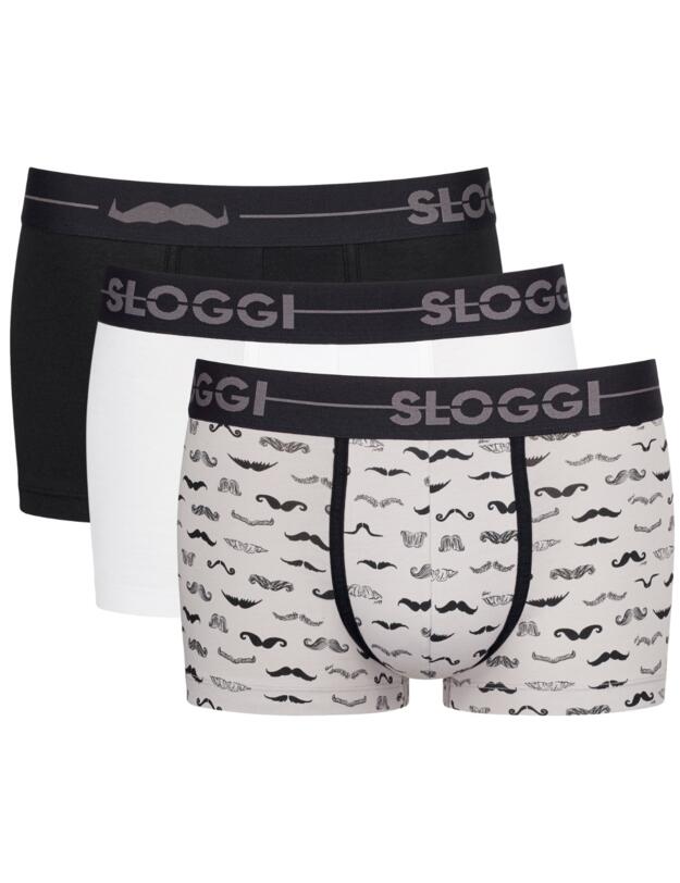 Sloggi Men Go Movember Hipster Brief 3 Pack Grey Combination 