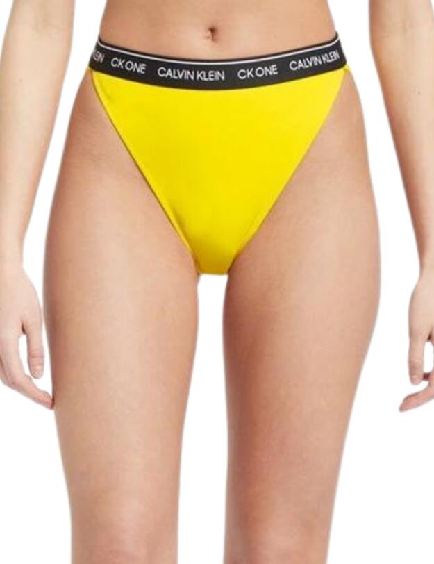 Calvin Klein CK One High Waist Bikini Brief Bold Yellow