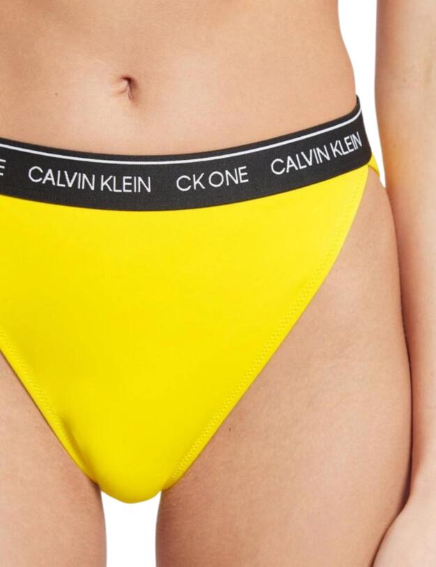 Calvin Klein CK One High Waist Bikini Brief Bold Yellow