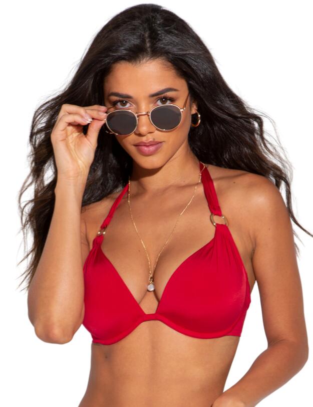 Pour Moi Samoa Boost Padded Underwired Top Red