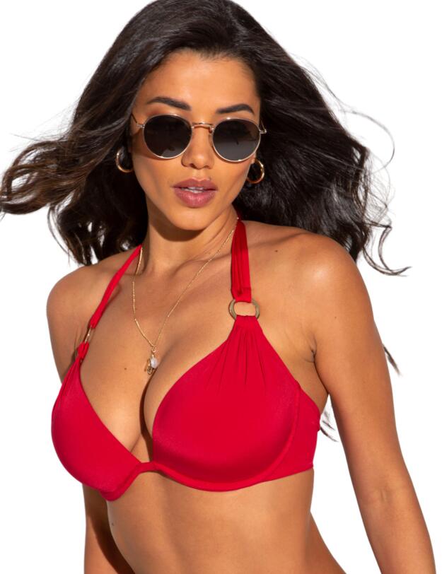 Pour Moi Samoa Boost Padded Underwired Top Red