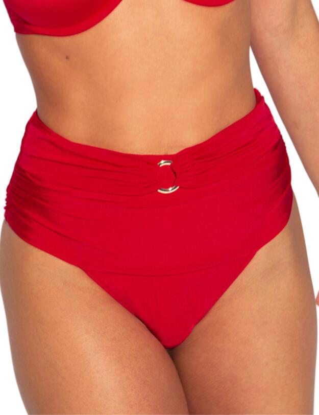 Pour Moi Samoa High Waist Control Bikini Brief Red