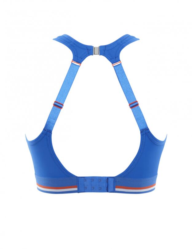 Panache Non Wired Racer Non Wired Sports Racer Bra Retro Blue 