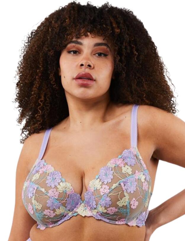Playful Promises Luna Embroidery Picot Elastic Bra Pastel 