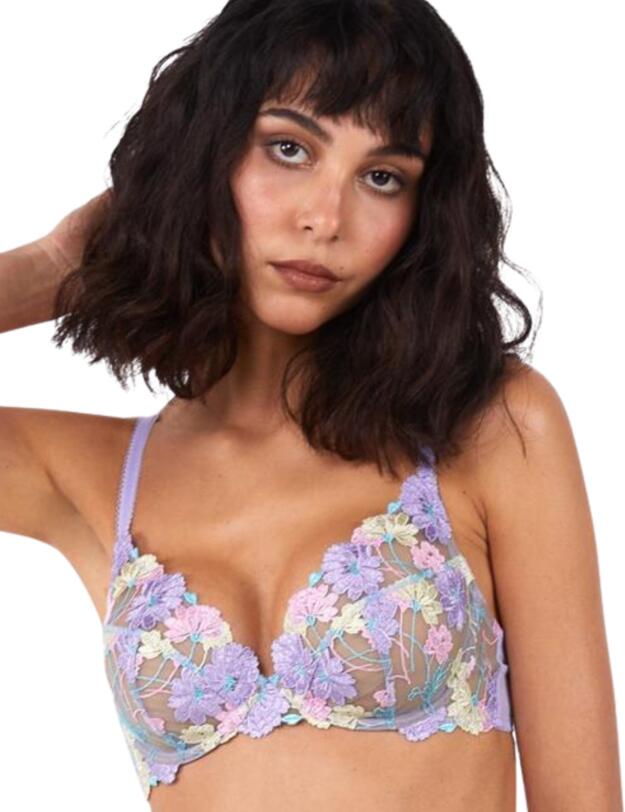 Playful Promises Luna Embroidery Picot Elastic Bra Pastel 