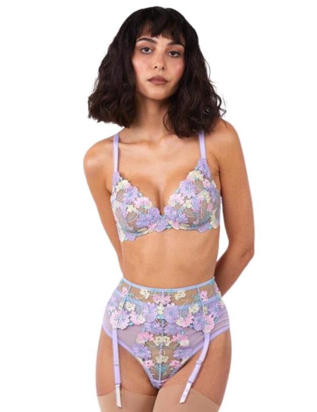 Playful Promises Luna Embroidery Picot Elastic Bra Pastel 