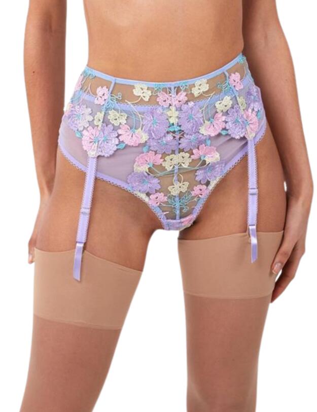 Playful Promises Luna Embroidery Picot Elastic Suspender Pastel 