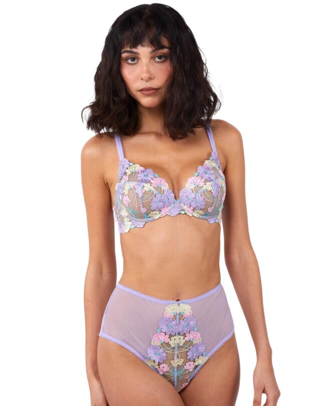 Playful Promises Luna Embroidery High Waisted Brief Pastel 