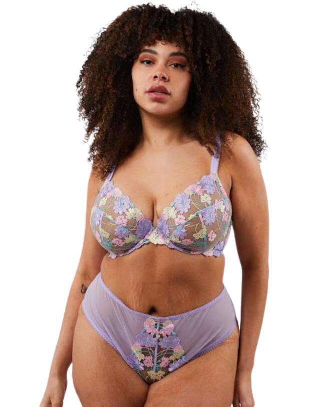 Playful Promises Luna Embroidery High Waisted Brief Pastel 