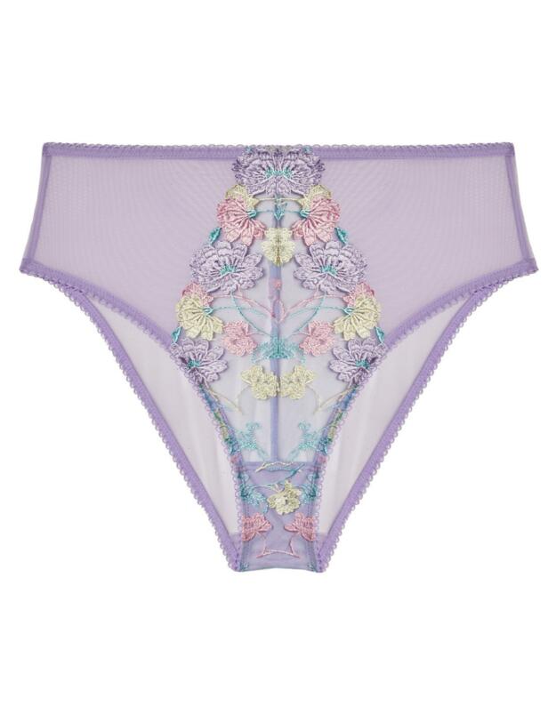 Playful Promises Luna Embroidery High Waisted Brief Pastel 