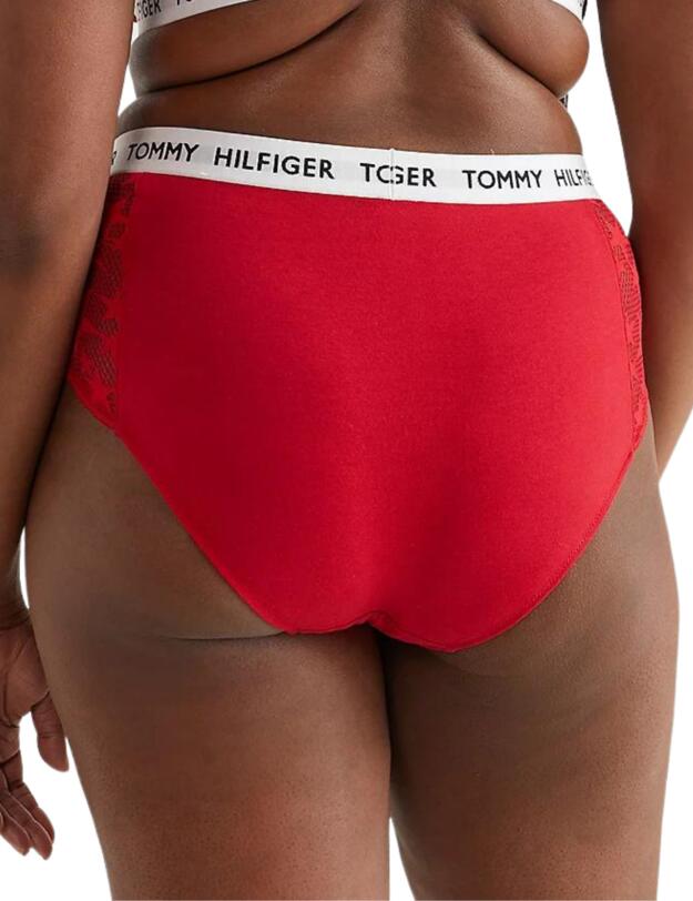 Tommy Hilfiger Tommy 85 Star Lace High Waist Bikini Brief Primary Red