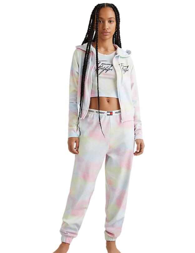 Tommy Hilfiger Tommy 85 Cropped Zip Hoodie Print Cloudy Haze 
