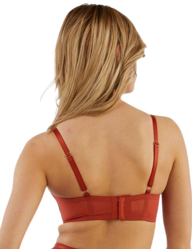 Playful Promises Eddie Crossover Wrap Bra Core Rust 