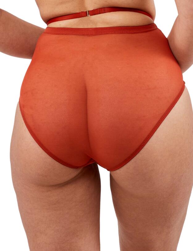 Playful Promises Eddie Crossover Wrap High Waist Brief Rust 