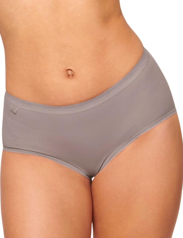 Sloggi Basic+ 3 Pack Midi Brief Pink/Grey/Brown