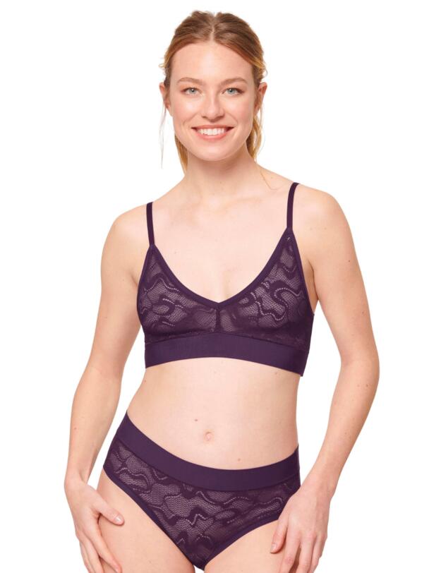 Sloggi Go Allround Lace Midi Brief Plum 